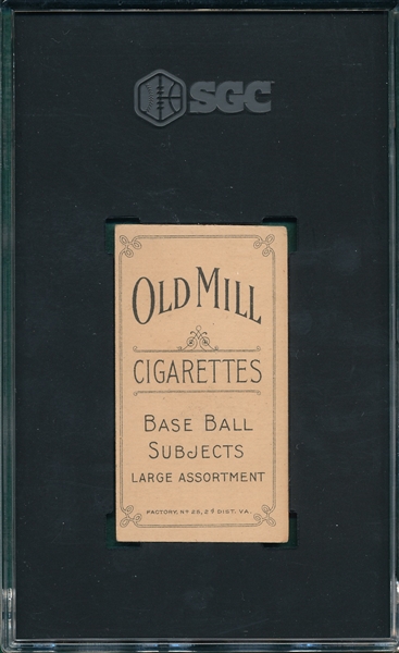 1909-1911 T206 Hoffman, Izzy, Old Mill Cigarettes SGC 4.5