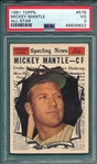 1961 Topps #578 Mickey Mantle, AS, PSA 3 *Hi #*