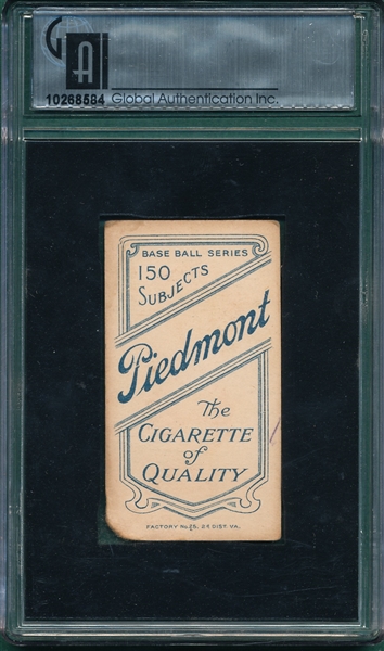 1909-1911 T206 Bresnahan, Portrait, Piedmont Cigarettes GAI 2.5