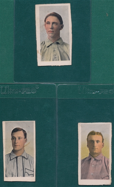 1910-11 M116 Hoffman, Hartzell & Stone, Sporting Life, Lot of (3) *Proofs*