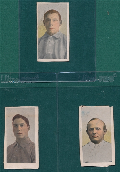 1910-11 M116 Berger, B. Lord & Turner, Sporting Life, Lot of (3) *Proofs*