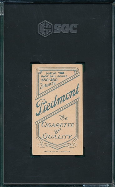 1909-1911 T206 Jennings, One Hand, Piedmont Cigarettes, SGC 5