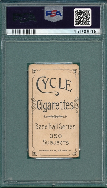 1909-1911 T206 Mitchell, Mike, Cycle Cigarettes PSA 1.5
