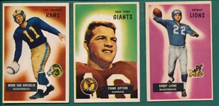 1955 Bowman Football Lot of (7) W/ #7 Gifford