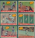 1959 Topps Lot of (6) Baseball Thrills W/ Aaron