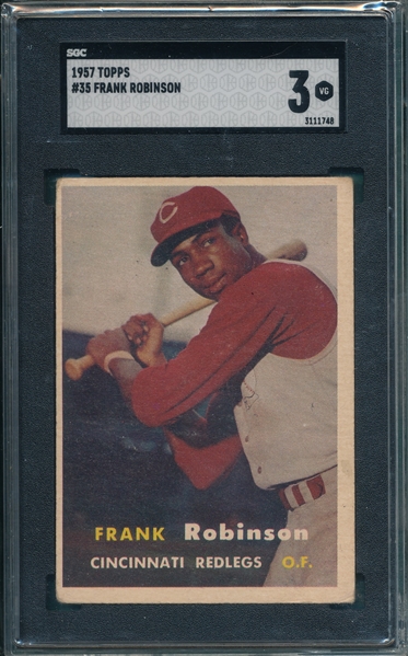 1957 Topps #35 Frank Robinson SGC 3 *Rookie*
