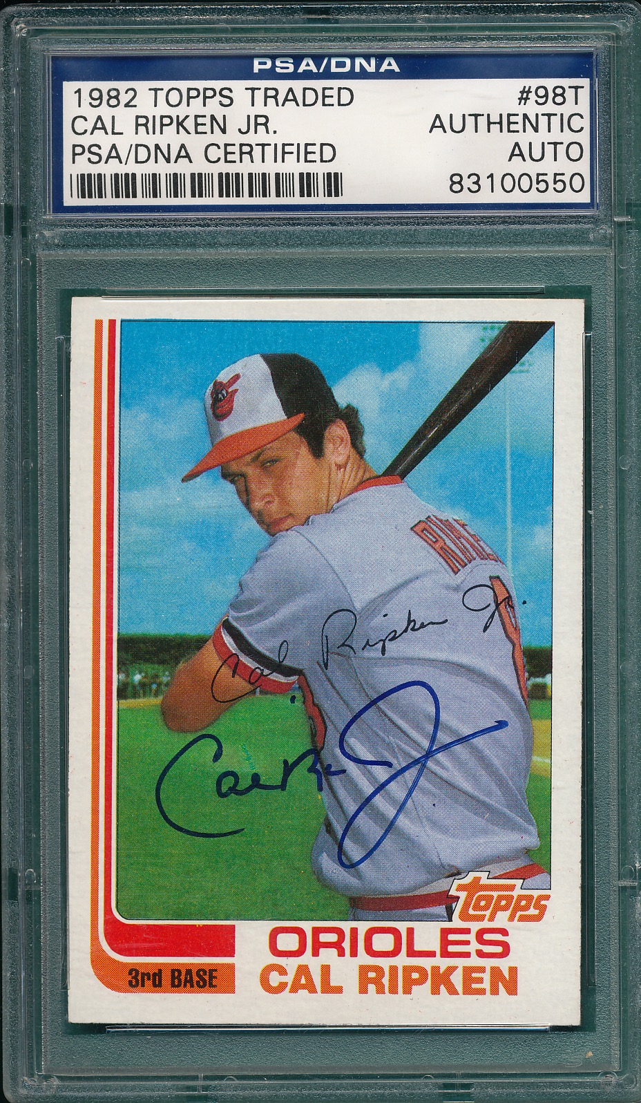 Lot Detail - 1982 Topps Traded #98T Cal Ripken Jr. PSA/DNA *Autographed*