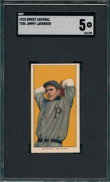 1909-1911 T206 Lavender Sweet Caporal Cigarettes SGC 5