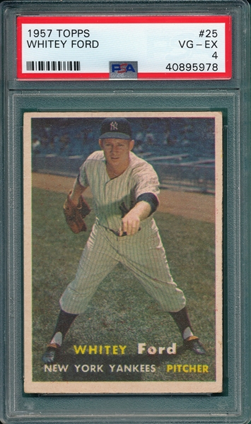 1957 Topps #25 Whitey Ford PSA 4