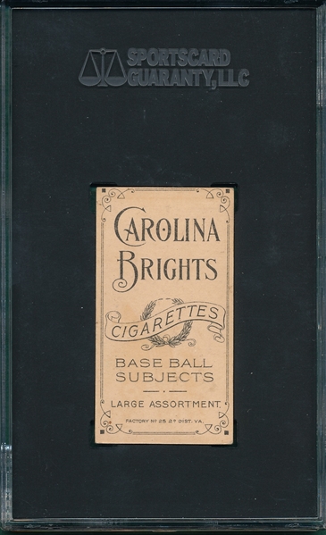 1909-1911 T206 Miller, Dots, Carolina Brights Cigarettes SGC 5