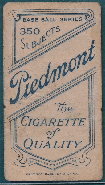1909-1911 T206 Evans Piedmont Cigarettes