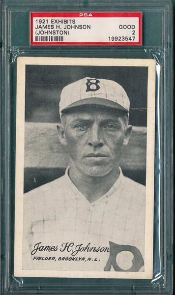 Lot Detail - 1921 Exhibits James H. Johnson PSA 2