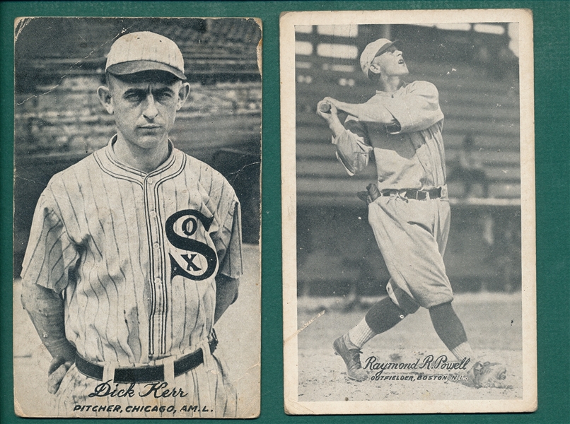 1921 Exhibits Lot of (6) W/ Dickie Kerr