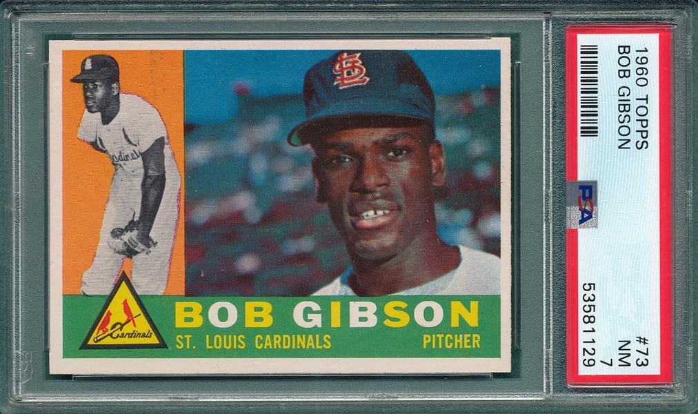 1960 Topps #73 Bob Gibson PSA 7