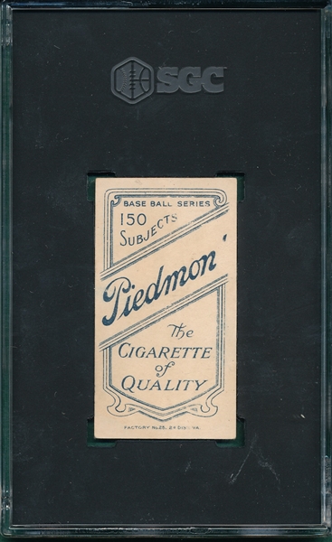 1909-1911 T206 Powers Piedmont Cigarettes SGC 3