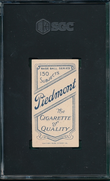 1909-1911 T206 Reulbach, Glove, Piedmont Cigarettes SGC 5