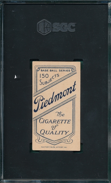 1909-1911 T206 Williams Piedmont Cigarettes SGC 5