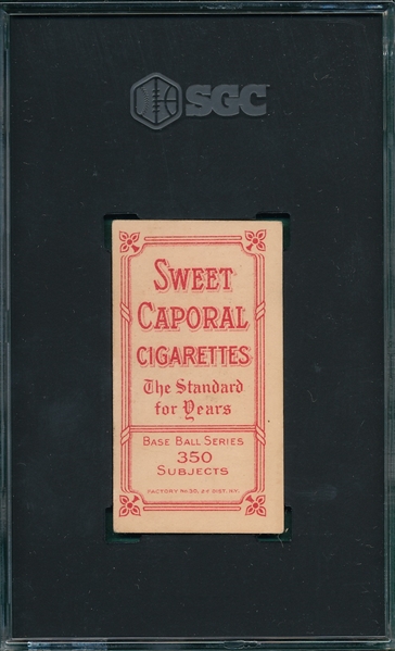 1909-1911 T206 Bridwell, Portrait, No Cap, Sweet Caporal Cigarettes SGC 5