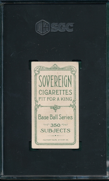1909-1911 T206 Bell, Hands Above Head, Sovereign Cigarettes SGC 4
