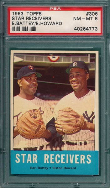 1963 Topps #306 Star Receivers PSA 8
