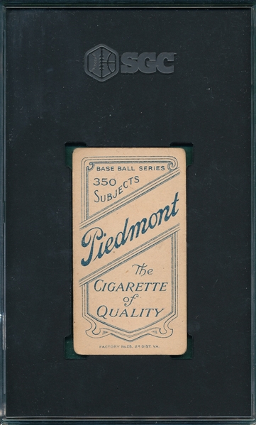 1909-1911 T206 Huggins, Hands To Mouth, Piedmont Cigarettes SGC 3