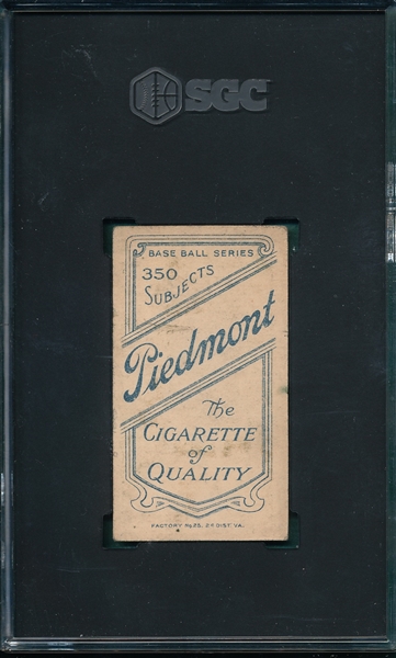 1909-1911 T206 Bender, No Trees, Piedmont Cigarettes SGC 2.5