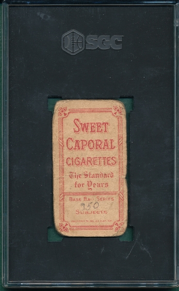 1909-1911 T206 Johnson Sweet Caporal Cigarettes SGC Authentic