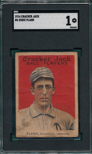 1914 Cracker Jack #6 Eddie Plank SGC 1