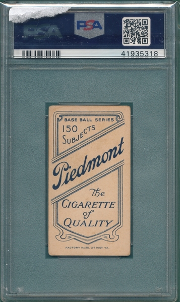 1909-1911 T206 Wilhelm, Hands At Chest, Piedmont Cigarettes PSA 3.5