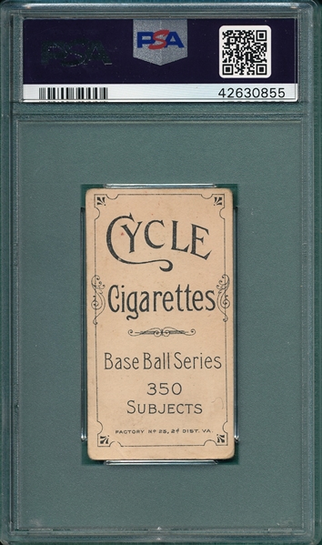 1909-1911 T206 Rudolph Cycle Cigarettes PSA 2.5