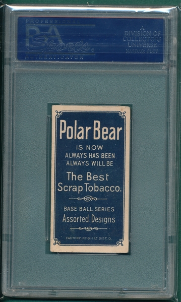 1909-1911 T206 White, Jack, Polar Bear PSA 4