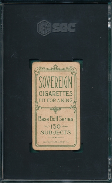 1909-1911 T206 Reulbach, Glove, Sovereign Cigarettes SGC 1.5 