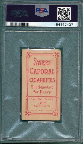 1909-1911 T206 Donlin, Bat, Sweet Caporal Cigarettes PSA 2