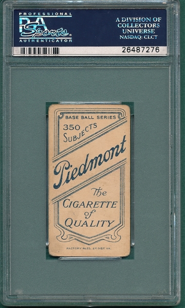 1909-1911 T206 Blackburne Piedmont Cigarettes PSA 2.5