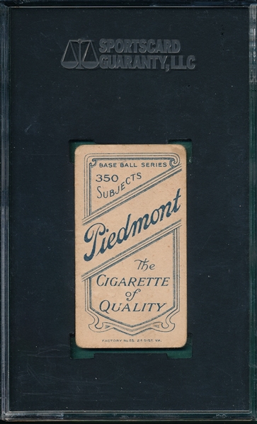 1909-1911 T206 McGraw, Portrait, No Cap, Piedmont Cigarettes SGC 35