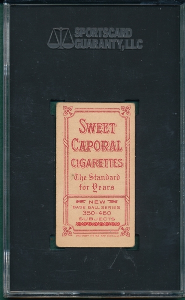 1909-1911 T206 Ames, Hands Above Head, Sweet Caporal Cigarettes SGC 3.5
