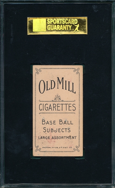 1909-1911 T206 Elberfeld, Fielding, Old Mill Cigarettes SGC 50