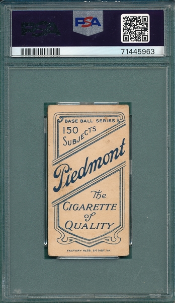 1909-1911 T206 Shipke Piedmont Cigarettes PSA 3