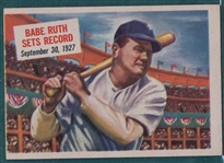1954 Topps Scoop #41 Babe Ruth Sets Record