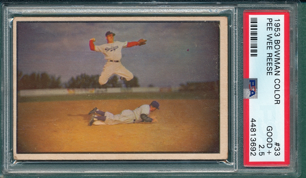 1953 Bowman Color #33 Pee Wee Reese PSA 2.5