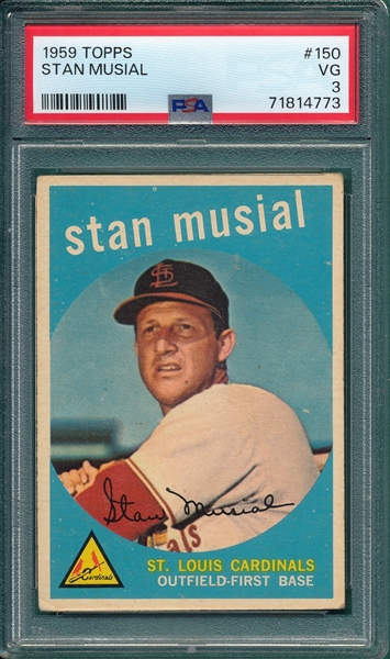 1959 Topps #150 Stan Musial PSA 3