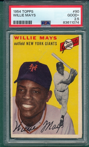 1954 Topps #90 Willie Mays PSA 2.5