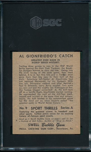 1948 Swell Sport Thrills #9 Greatest Catch, SGC 4