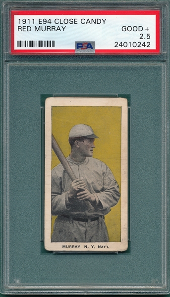 1911 E94 Red Murray George Close Candy Co. PSA 2.5