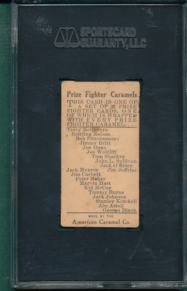 1909 E75 Jim Corbett American Caramel Co. SGC 40