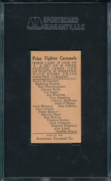 1909 E75 Abe Attell American Caramel Co. SGC 80