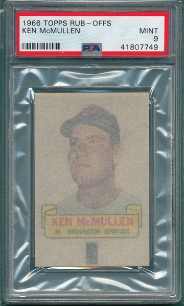 1966 Topps Rub - Offs Ken McMullen, PSA 9 *Mint*