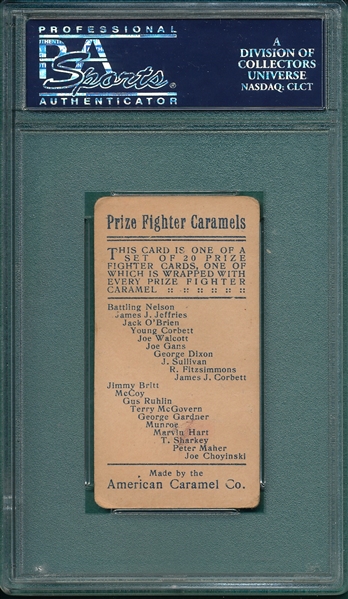 1909 E76 Young Corbett American Caramel Co. PSA 2 (MC)