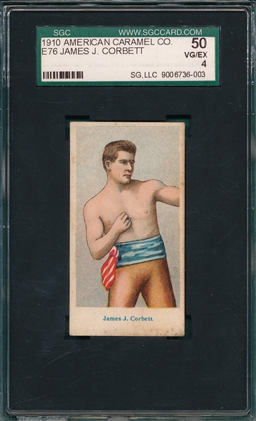 1909 E76 James Corbett American Caramel Co. SGC 50