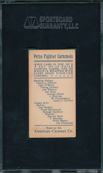 1909 E76 James Corbett American Caramel Co. SGC 50